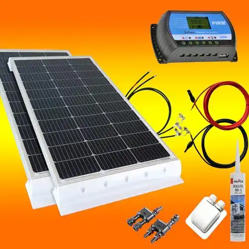 Solaranlage für Wohnmobile von bau-tech Solarenergie 200 Watt