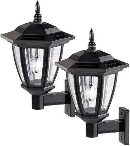 Solar Wandleuchte Luminea – 2er-Set Solar-LED für Außenbereich