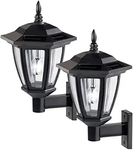 Solar Wandleuchte Luminea – 2er-Set Solar-LED für Außenbereich