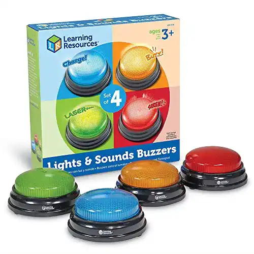 Buzzer Learning Resources Antwort-Licht & Sound 4er-Set