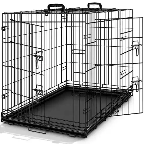 Hundekäfig Tresko 107 x 71 x 77 cm faltbar mit 2 Türen