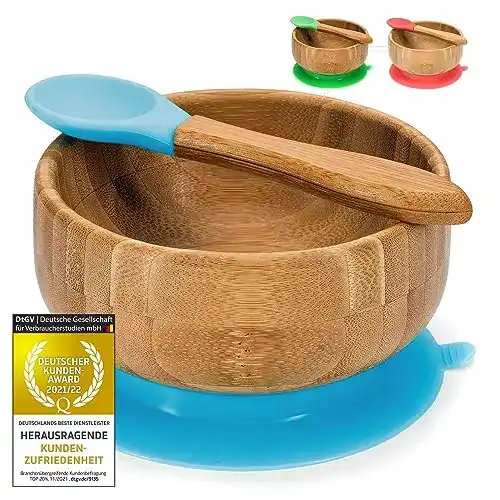 Breischalen All Kids United Baby Breischale aus Bambus mit Saugnapf