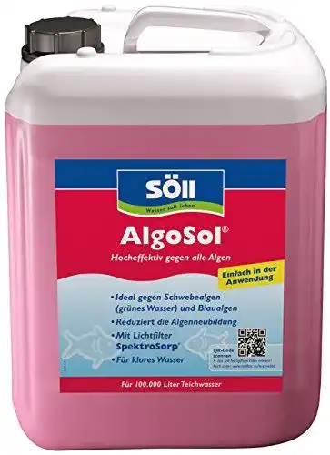 Teichklar Söll AlgoSol 5 Liter zur Bekämpfung von Algen im Teich