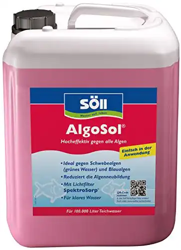 Teichklar Söll AlgoSol 5 Liter zur Bekämpfung von Algen im Teich