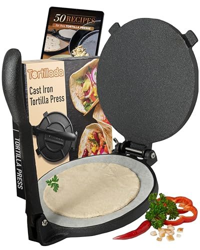 Tortilla-Presse Tortillada aus Gusseisen für Tortillas und Quesadillas