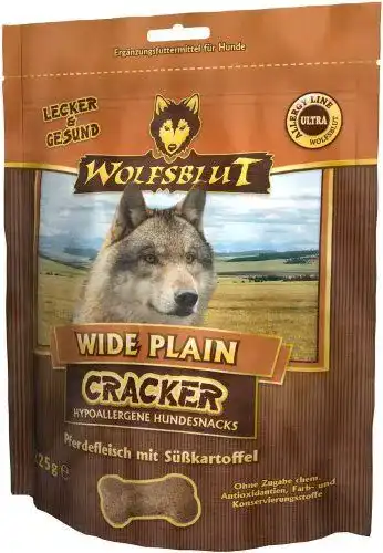 Wolfsblut Wide Plain Cracker 225 g mit Pferd – Getreidefreies Hundefutter