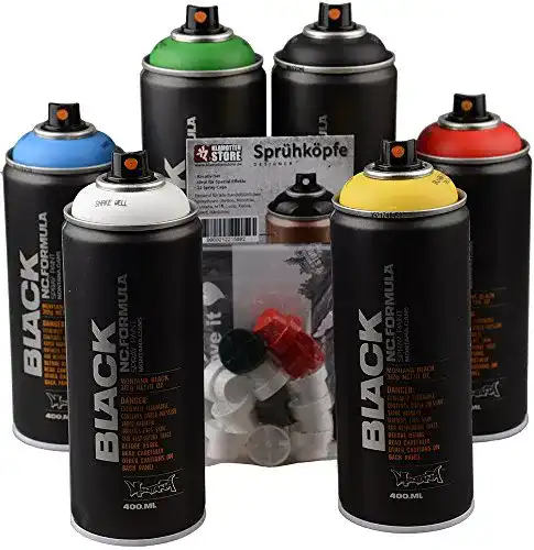 Montana Sprühdosen Set Black für Graffiti und Street Art