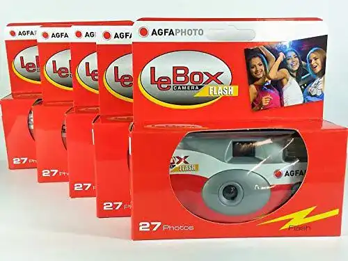 Einwegkamera AgfaPhoto LeBox Flash 400 mit 27 Aufnahmen