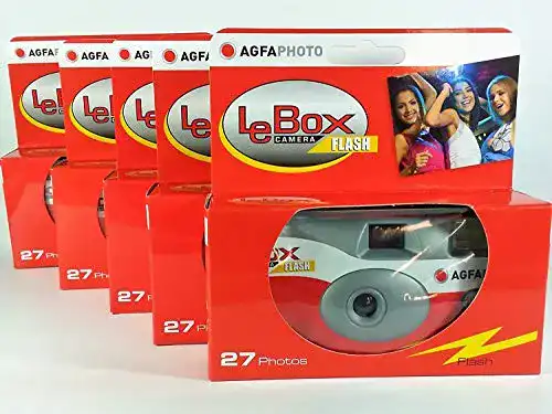 Einwegkamera AgfaPhoto LeBox Flash 400 mit 27 Aufnahmen