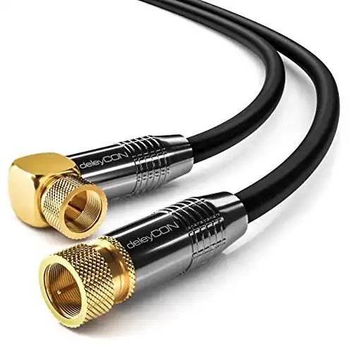 Antennenkabel 10 m deleyCON SAT Koaxialkabel für HDTV und 4K