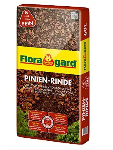 Pinienrindenmulch von Floragard, 60 L (7-15 mm) für Gartenanwendungen
