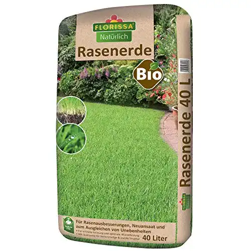 Rasenerde Florissa Natürlich Bio 40 L – torffrei für Rasenpflege