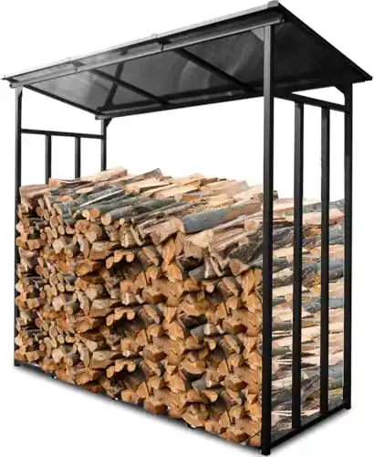 Holzlege Wiels Kaminholzregal Außen 185x70x185 cm Brennholzregal