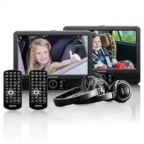 Lenco DVP-939 Auto-DVD-Player Set mit 2x 9 Zoll Bildschirmen