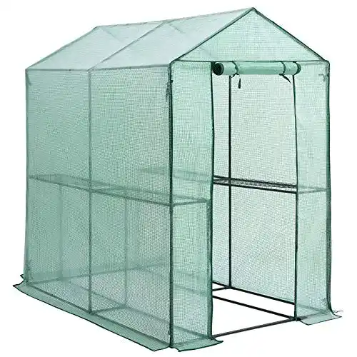 Gewächshaus Gardebruk mit 2,23m² Fläche und 4 Ablagen