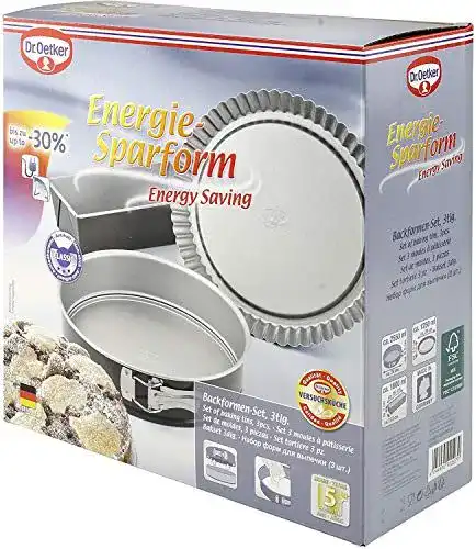 Dr. Oetker Energy Backformen Set 3er mit Springform