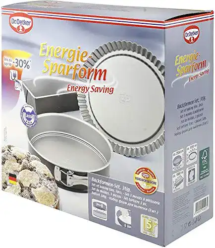 Dr. Oetker Energy Backformen Set 3er mit Springform