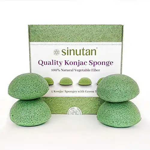 Konjac Schwamm Sinutan Konjac Face Sponge 100% Natürlich Grün
