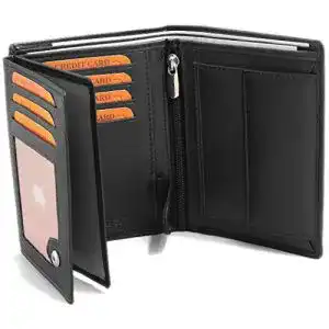 Geldbörse Herren Fa. Volmer aus schwarzem Nappa-Leder mit RFID-Schutz