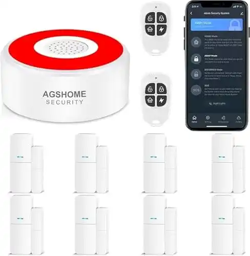 Alarmanlage für Wohnmobile AGSHOME 11-teilig mit WLAN-Funktion