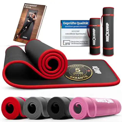 Fitnessmatte Neolymp Schwarz Extra Dick und Langlebig
