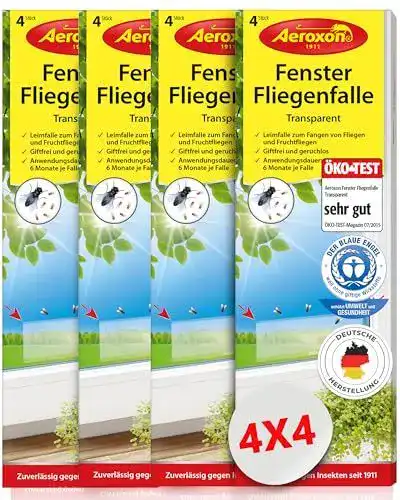 Fliegenfalle Aeroxon für Fenster, 16 Stück