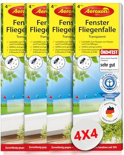 Fliegenfalle Aeroxon für Fenster, 16 Stück
