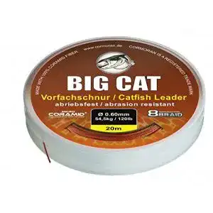 Vorfachschnur Cormoran Big Cat Waller 20m braun 8-fach geflochten