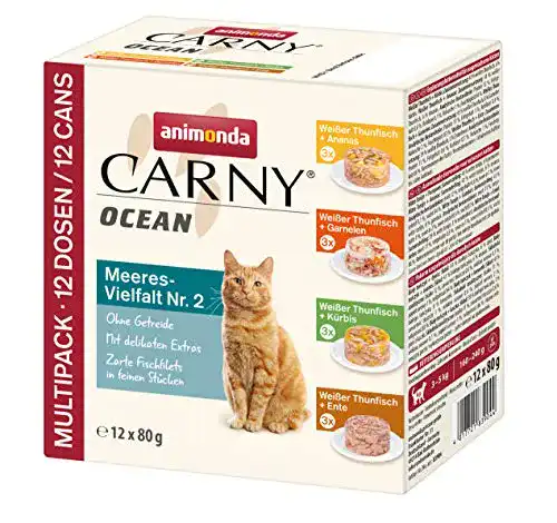 Animonda Katzenfutter Carny Ocean, Nassfutter mit Thunfisch und Ente