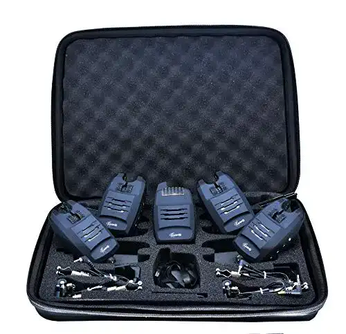 Bissanzeiger Set CARP ON 4+1 mit Swinger und Anti-Diebstahl-Funktion