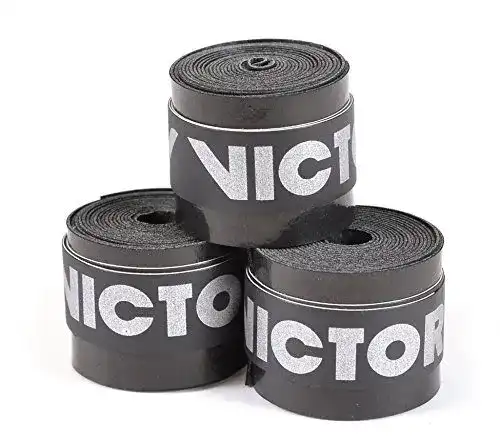 Tennisgriffband Bonmac Victor Over Grip Tour Black, 3er Pack