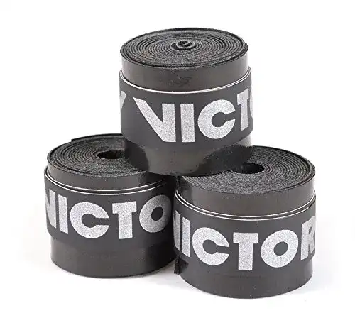 Tennisgriffband Bonmac Victor Over Grip Tour Black, 3er Pack