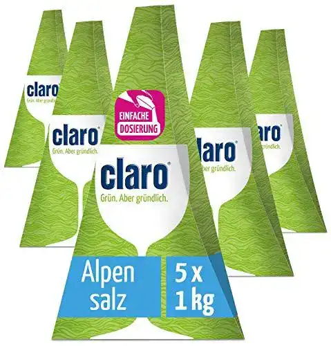 Spülmaschinensalz Claro Öko 5x1kg Dosierpyramide unparfümiert