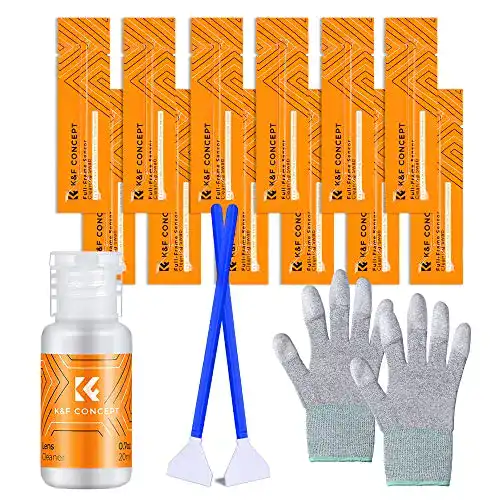 K&F Concept Sensor-Reinigungsset mit Mikrofaser für Kameras