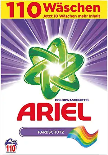Ariel Colorwaschmittel Pulver mit Farbschutz für 110 Waschladungen