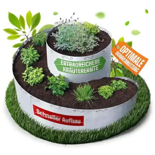 Kräuterspirale Bellissa 91050 feuerverzinkte Kräuterschnecke für Garten