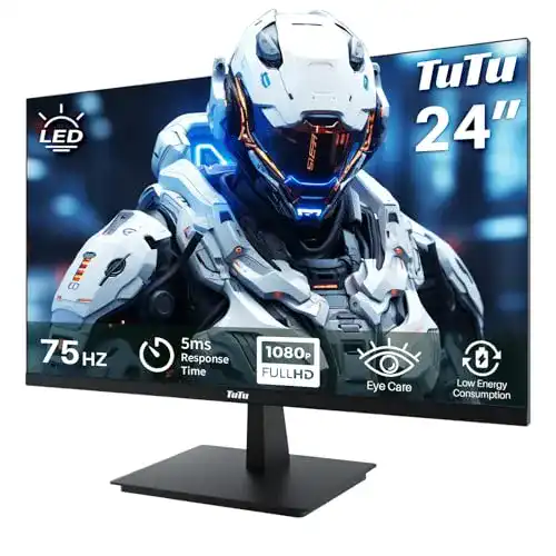 Randloser 24 Zoll Full HD Monitor mit VA Panel und 75Hz