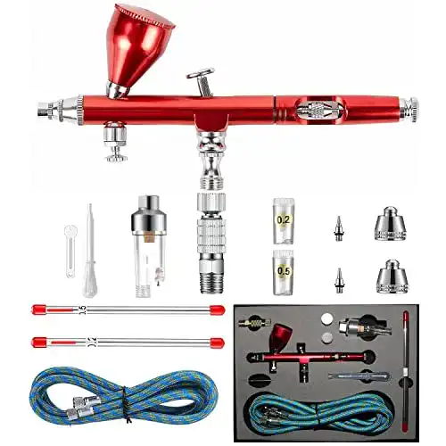 Airbrushpistole ABEST mit 0,2 mm, 0,3 mm und 0,5 mm Düsen