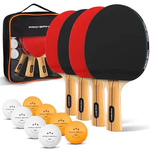 Tischtennisschläger-Set Pro Spin für verbessertes Spiel