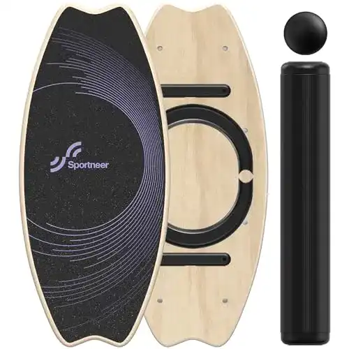 Sportneer Balance Board aus Holz für Indoor-Training und Skateboard-Einsatz