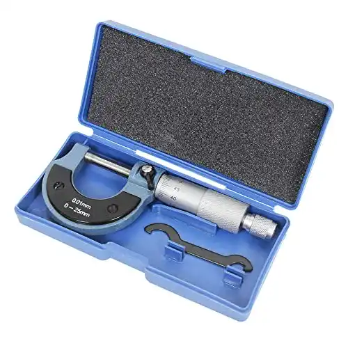 Bügelmessschraube Wisamic Mikrometerschraube 0-25 mm mit 0,01 mm Auflösung