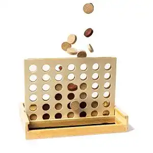 Vier Gewinnt Pandoo Bambus Spiel für 2 Personen