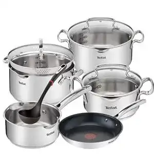 Tefal A859S8 9-teiliges Induktions-Topfset mit Glasdeckel