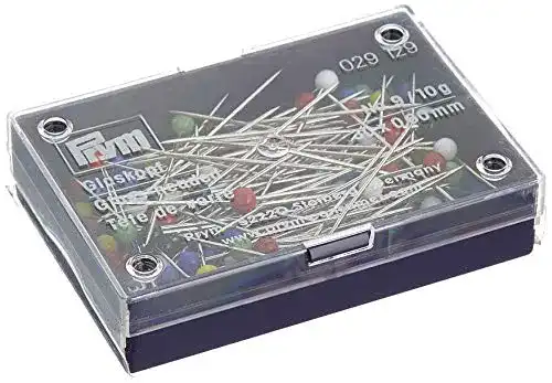 Stecknadeln Prym mit Glaskopf, Metall, mehrfarbig, 30 mm x 0,60 mm