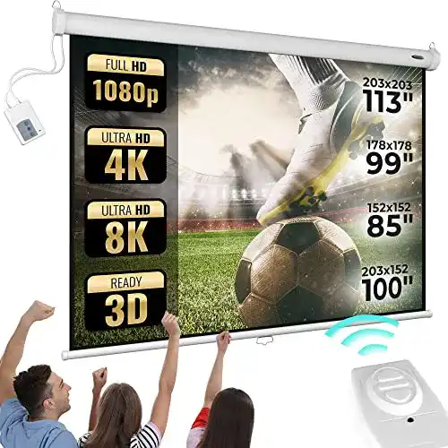 Motorleinwand Jago für Beamer in verschiedenen Formaten HD 4K 3D