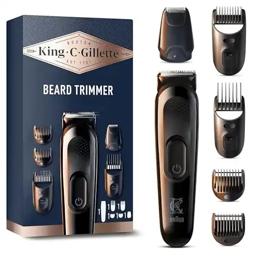Bartschneider Gillette King C. für Herren, kabelloser Barttrimmer