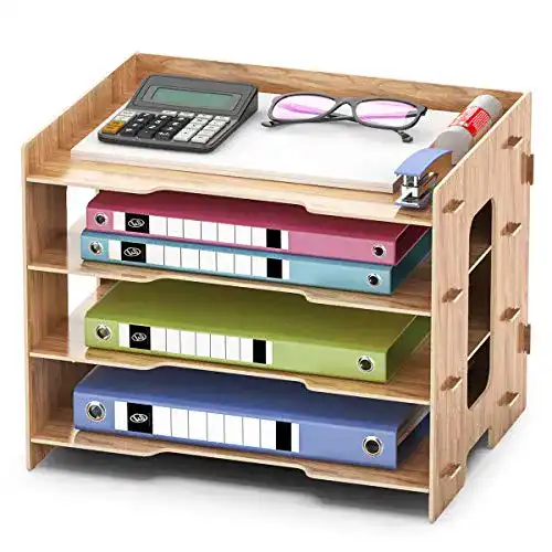 Briefablage Booxihome aus Holz für Dokumente und Unterlagen