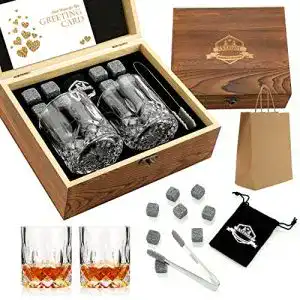 Granit-Eiswürfel Whisky Steine Geschenkset für Männer