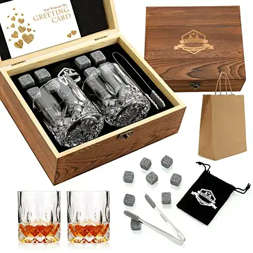 Granit-Eiswürfel Whisky Steine Geschenkset für Männer