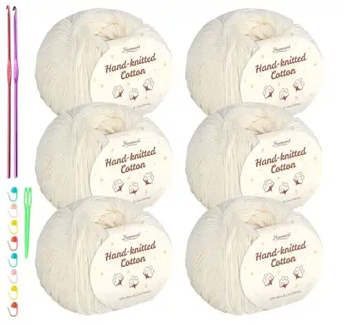 Babywolle Homewit Baumwollgarn Beige im 6er-Pack